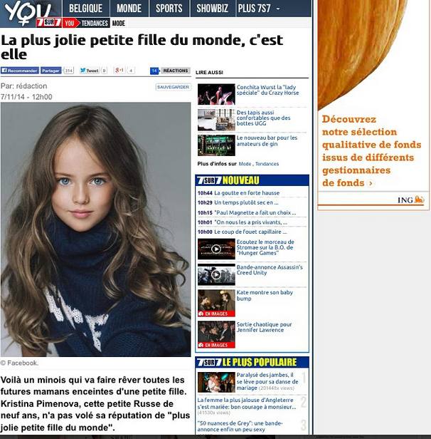 Así es la niña más guapa del mundo