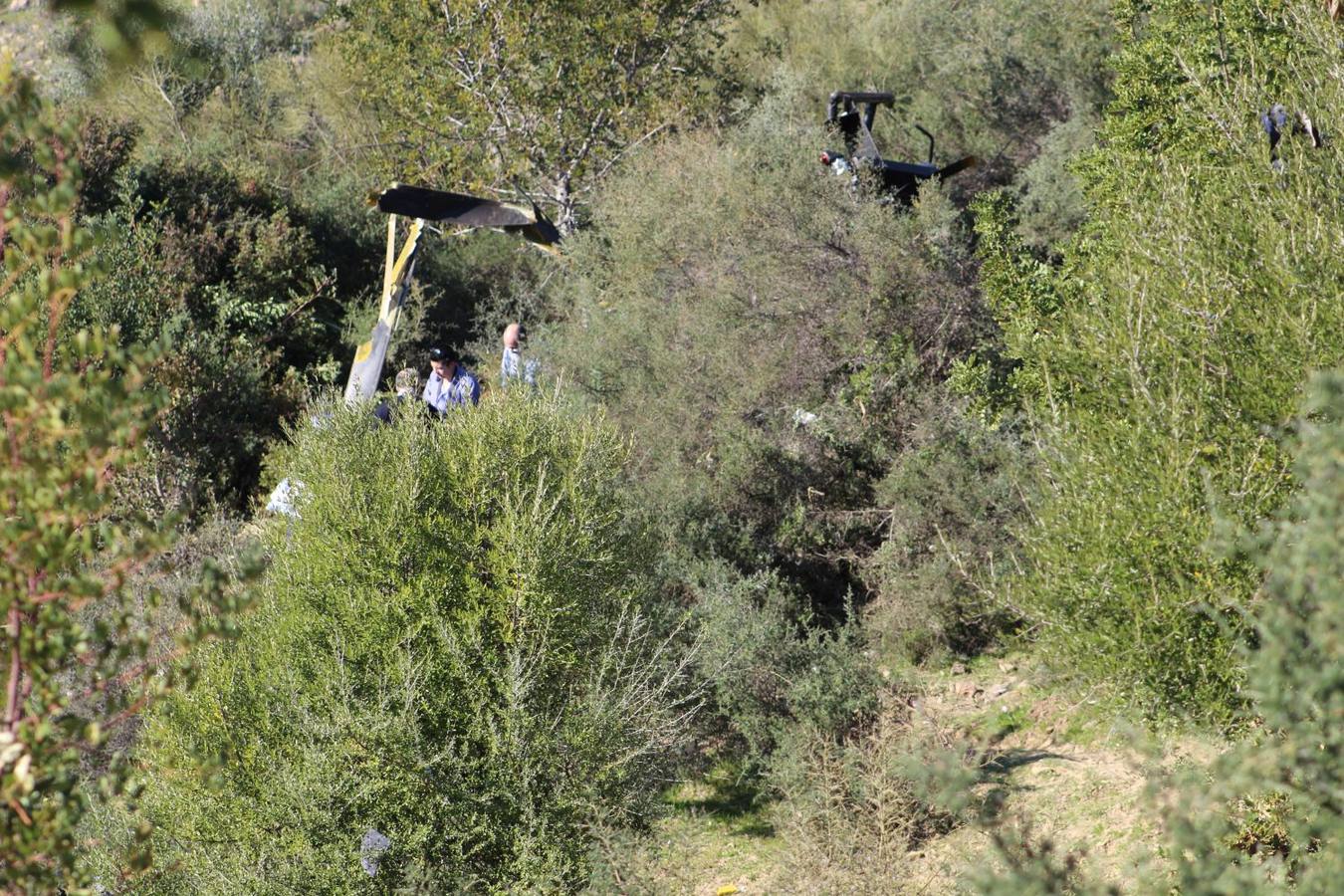 Mueren en un accidente los dos ocupantes de un helicóptero con droga durante una persecución