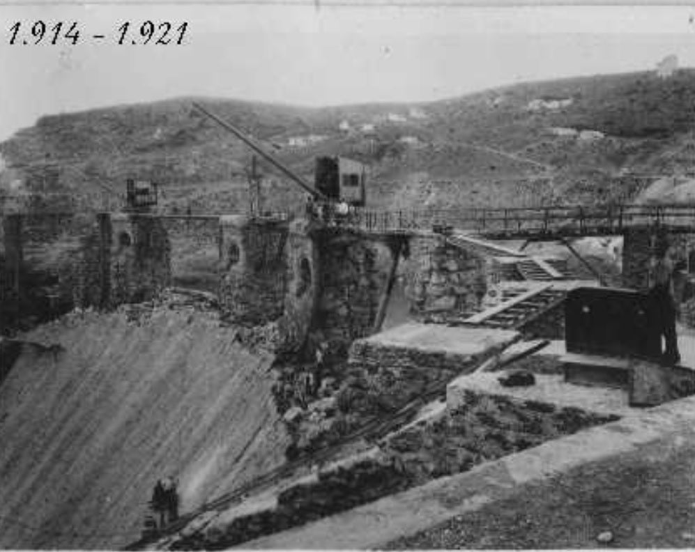 Construcción del pantano de El Chorro