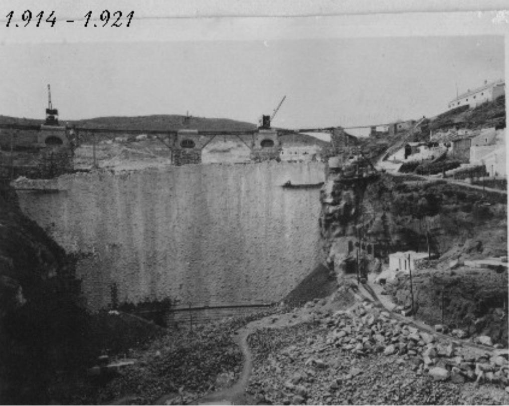 Construcción del pantano de El Chorro