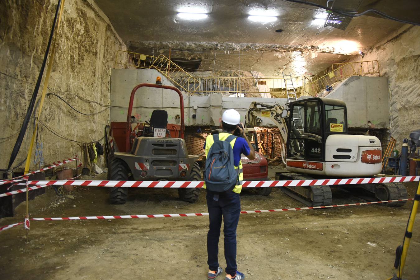 Las obras del túnel del metro en Callejones del Perchel, en imágenes