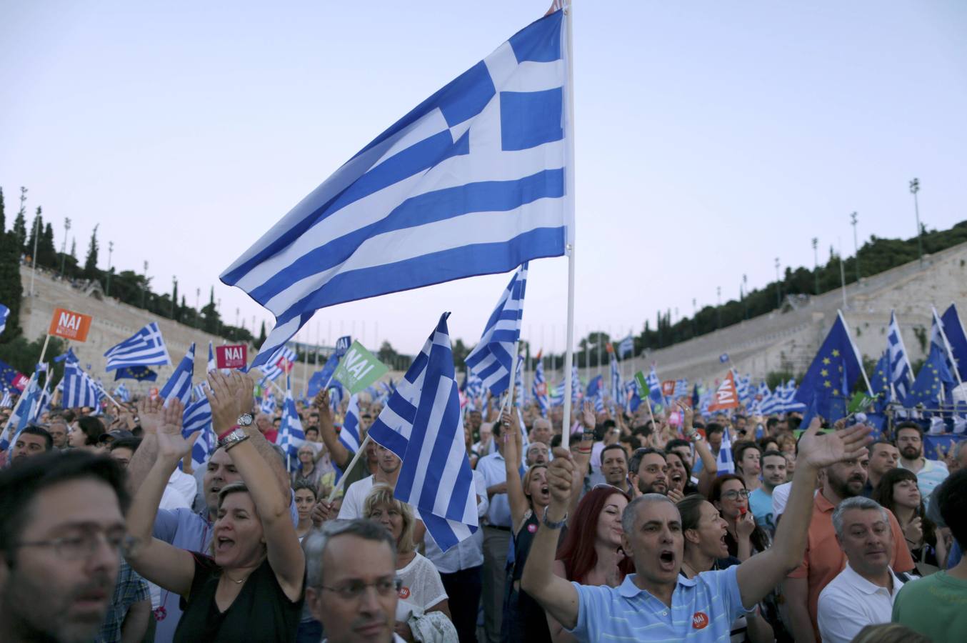 El &#039;sí&#039; y el &#039;no&#039; se juntan en Atenas