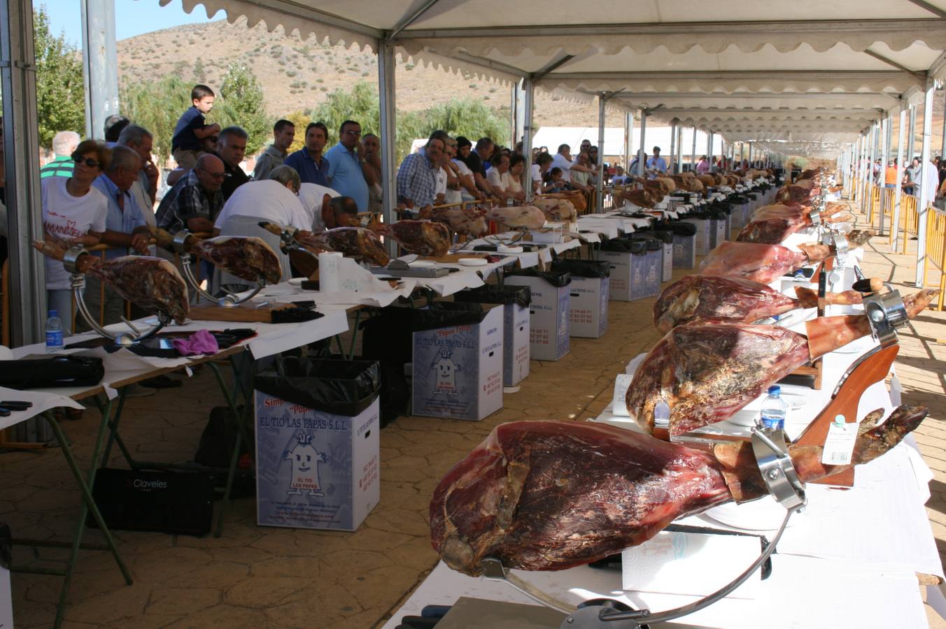 Sierra de Yeguas logra el récord Guinness de cortadores de jamón