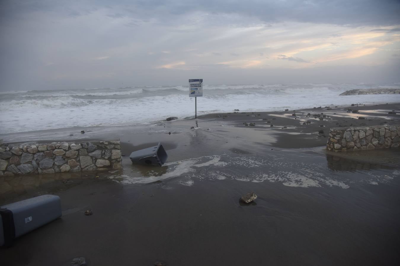 Fotos del temporal de este domingo en Málaga capital