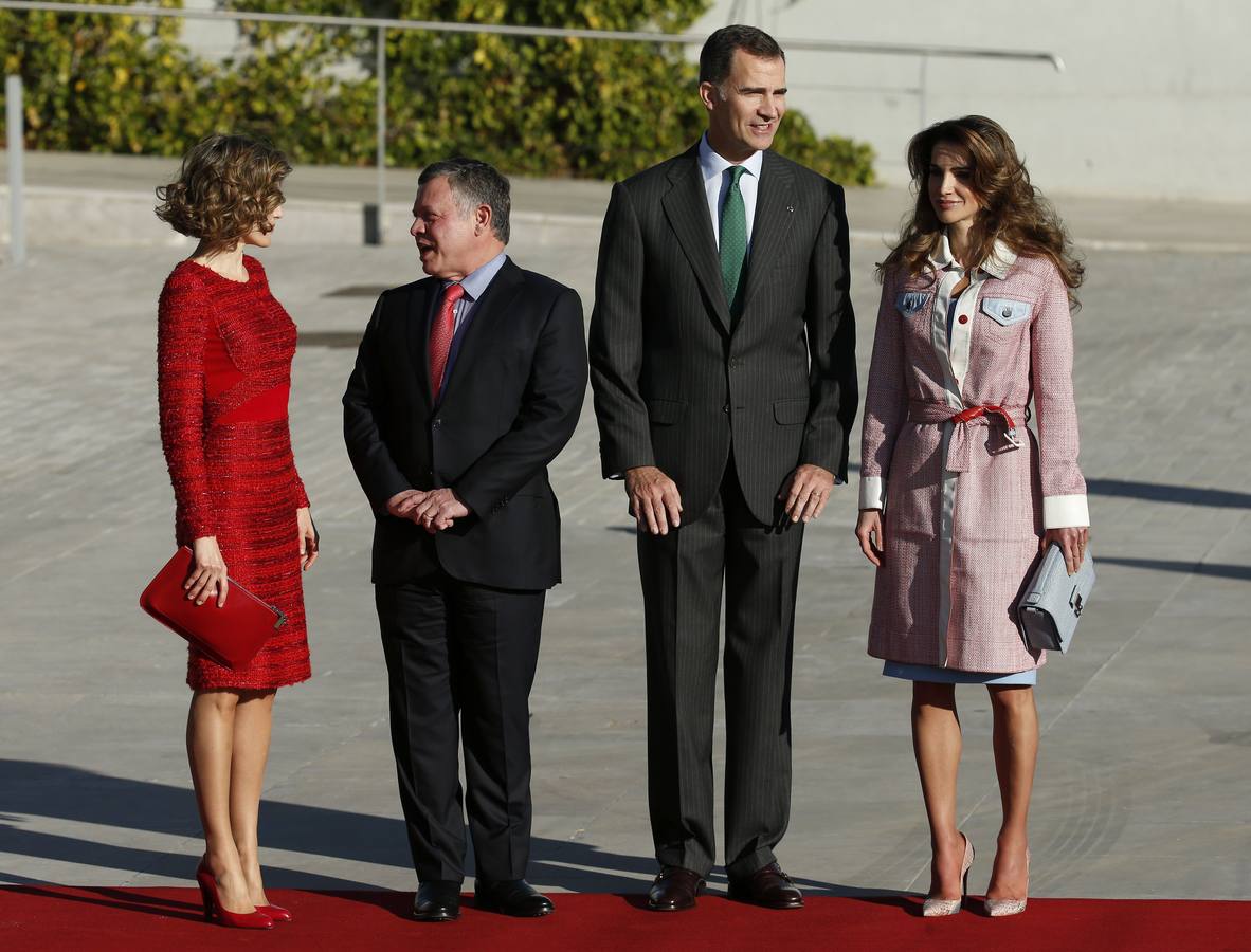 Los Reyes reciben a Abdalá y Rania de Jordania