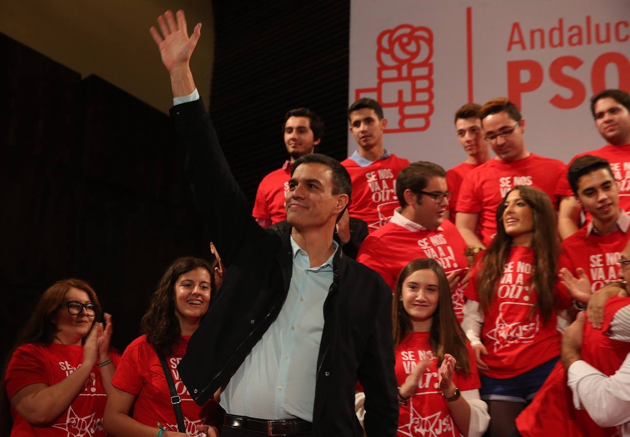 El mitin de Pedro Sánchez en Málaga, en fotos