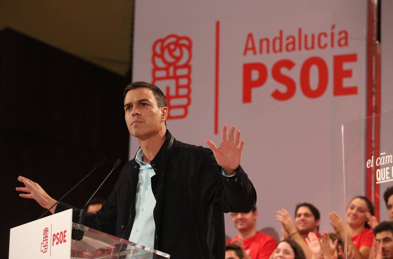 El mitin de Pedro Sánchez en Málaga, en fotos