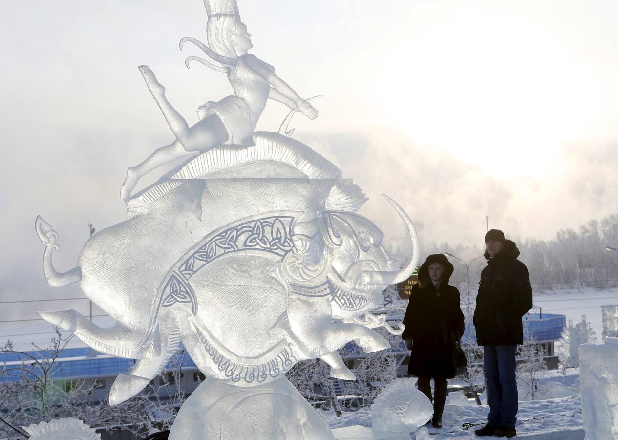 Maravillas hechas con nieve en Siberia