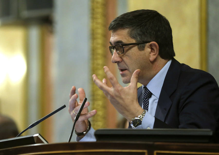 El presidente del Congreso, Patxi López, interviene en la segunda jornada del debate.