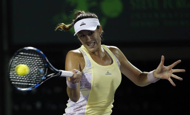 La tenista Garbiñe Muguruza vence a Nicole Gibbs