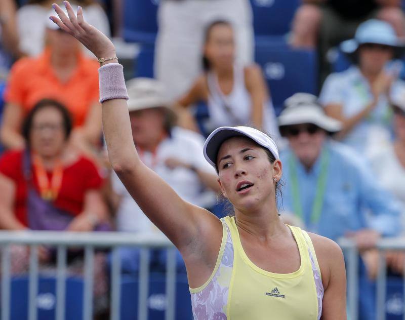 La tenista Garbiñe Muguruza vence a Nicole Gibbs