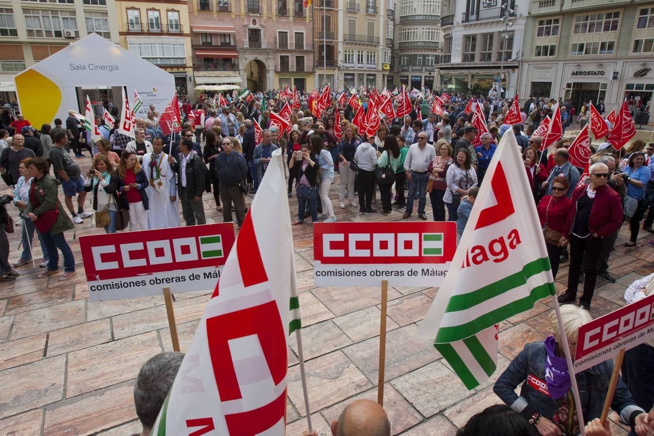 La manifestación del 1 de mayo de Málaga, en imágenes