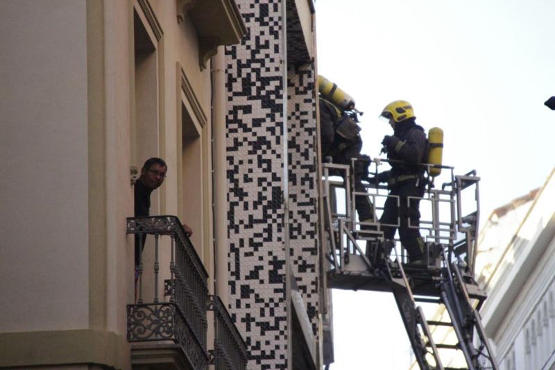Incendio en la calle Nueva de Málaga