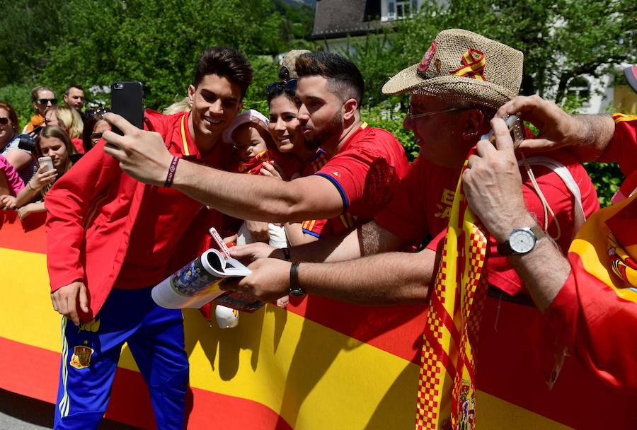 Las mejores imágenes del recibimiento de Schruns a la selección española