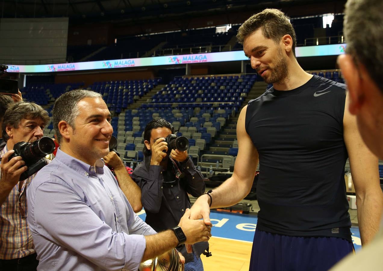 La selección española de baloncesto en Málaga