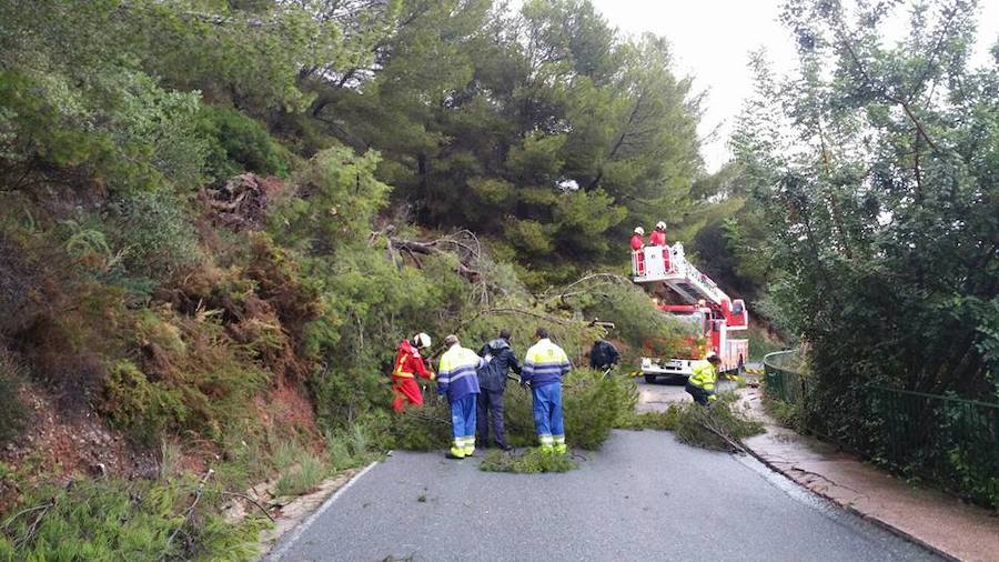 En imágenes, las consecuencias de las fuertes lluvias en Málaga