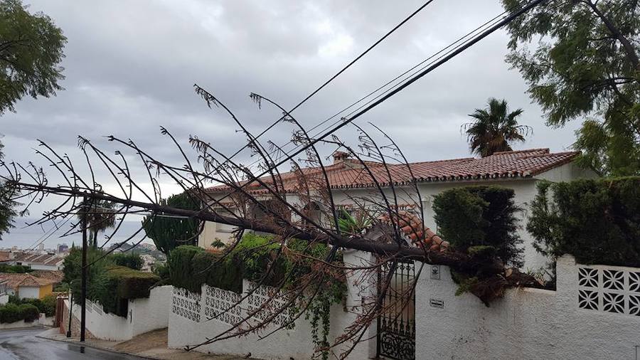 En imágenes, las consecuencias de las fuertes lluvias en Málaga