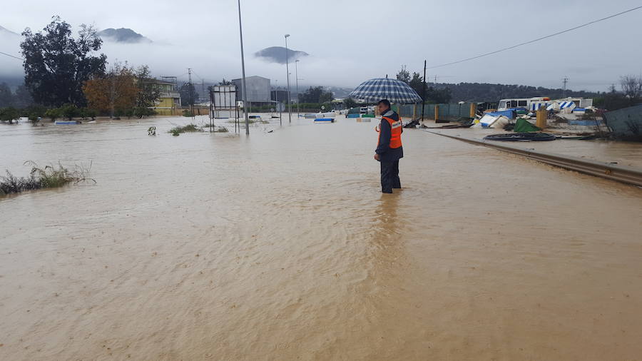 La tromba de agua en Málaga se ceba con Cártama