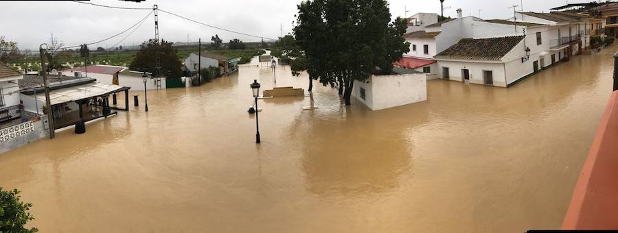 La tromba de agua en Málaga se ceba con Cártama