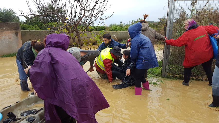 La tromba de agua en Málaga se ceba con Cártama