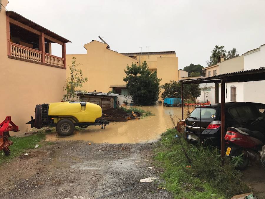 La tromba de agua en Málaga se ceba con Cártama