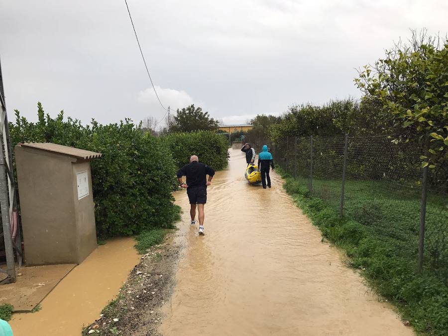 La tromba de agua en Málaga se ceba con Cártama