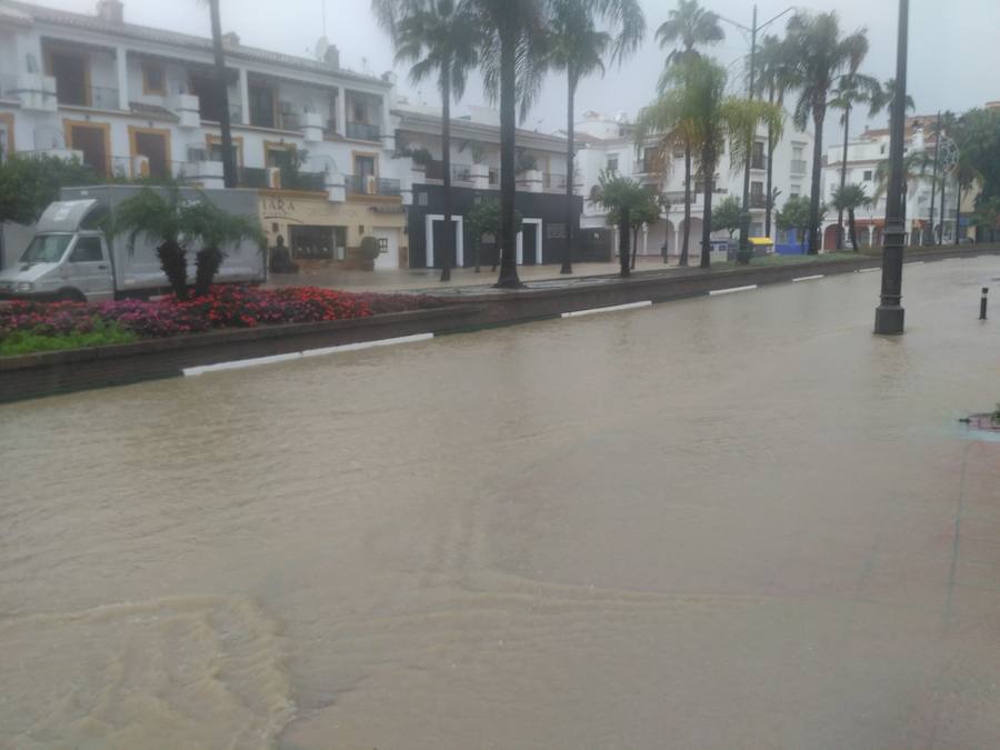 Carreteras intransitables en Estepona