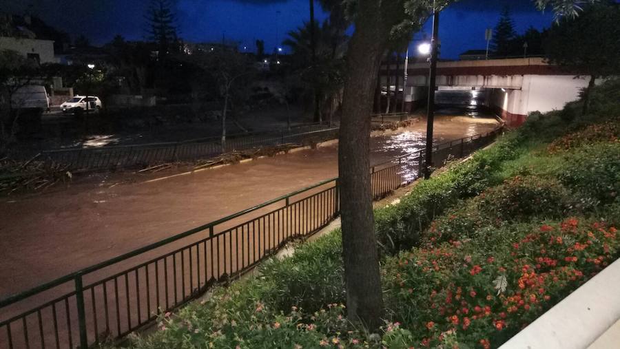 Las inundaciones, en Fuengirola