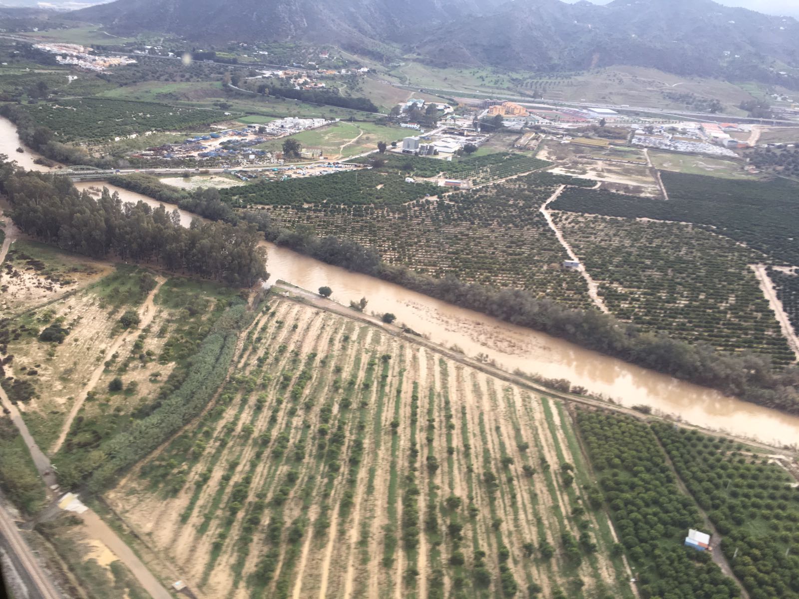 Fotos de la provincia de Málaga desde el aire el día después de la tromba