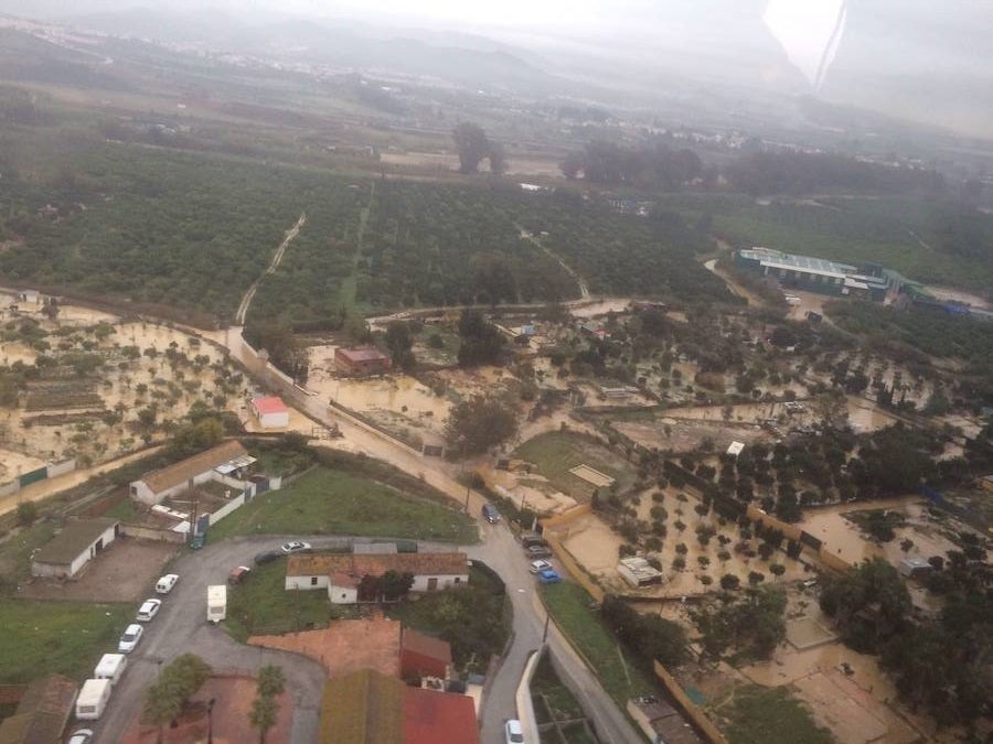 Fotos de la provincia de Málaga desde el aire el día después de la tromba