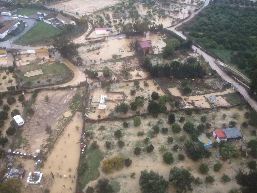 Fotos de la provincia de Málaga desde el aire el día después de la tromba