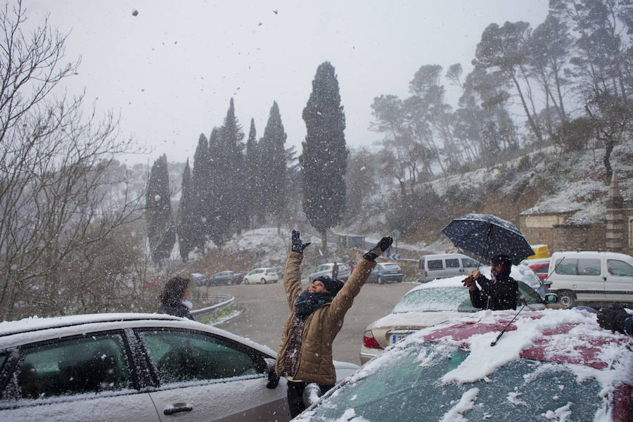 La nieve llega a los Montes de Málaga