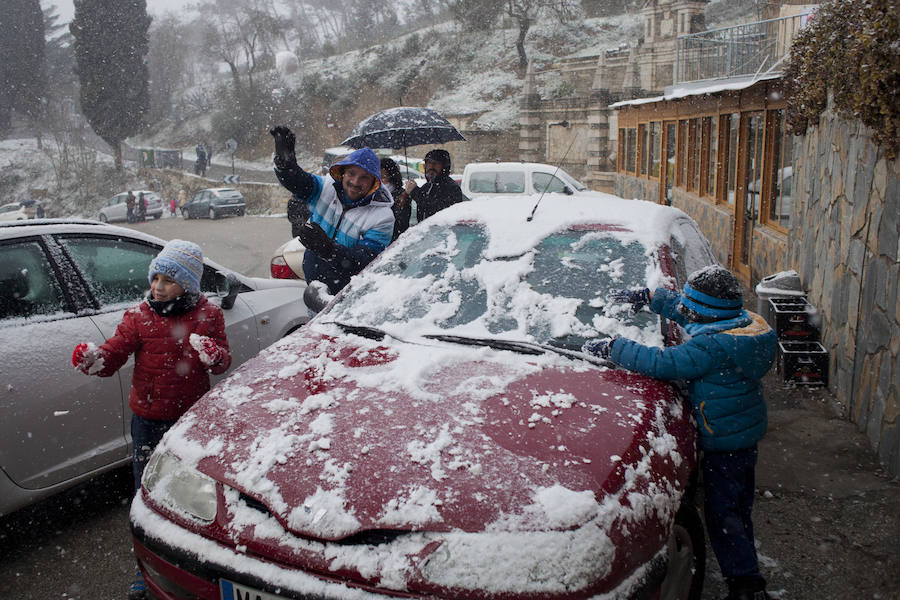 La nieve llega a los Montes de Málaga