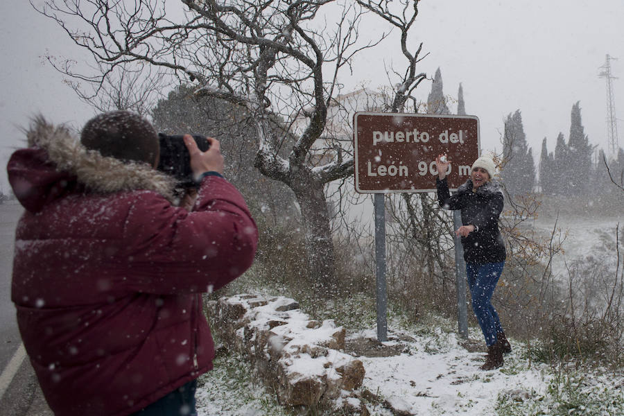 La nieve llega a los Montes de Málaga