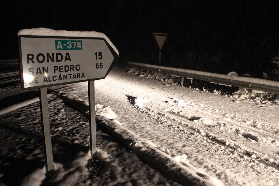 Histórica nevada en Ronda