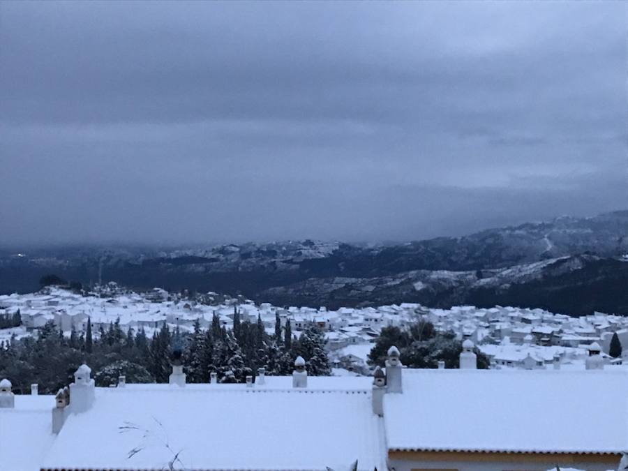 Un manto blanco cubre Yunquera