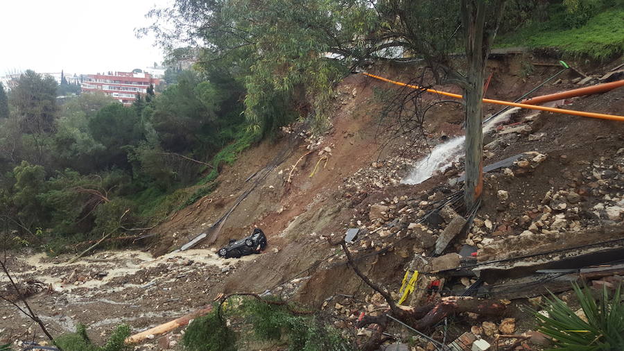 Los efectos de la tromba de lluvia y granizo, en fotos de Fernando González