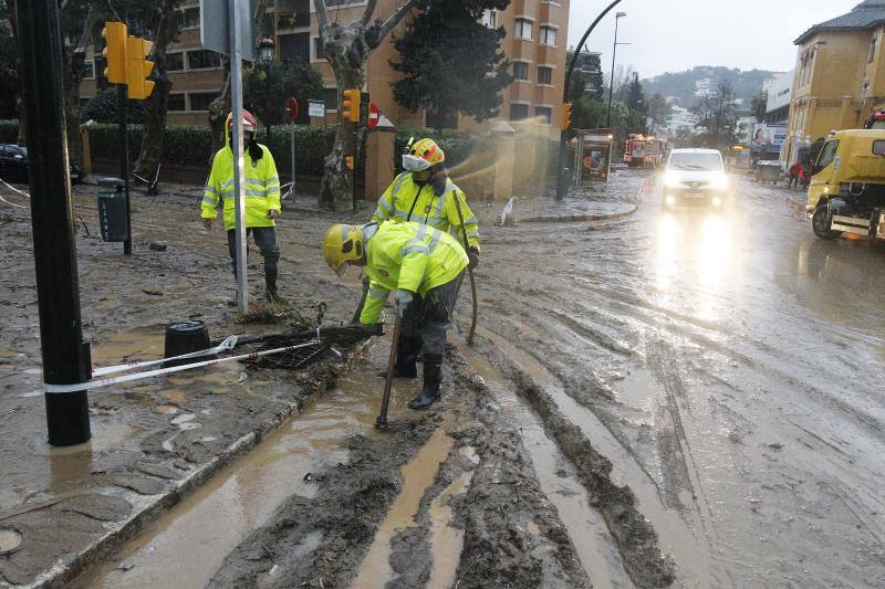 Los efectos de la tromba de lluvia y granizo, en fotos de Fernando González