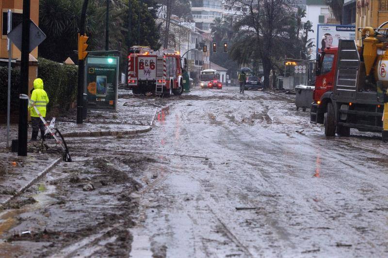 Los efectos de la tromba de lluvia y granizo, en fotos de Fernando González