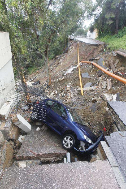 Los efectos de la tromba de lluvia y granizo, en fotos de Fernando González