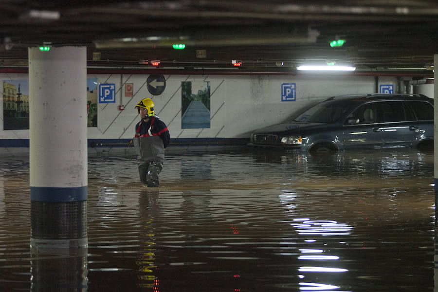 Así ha afectado la tromba de agua a Málaga capital