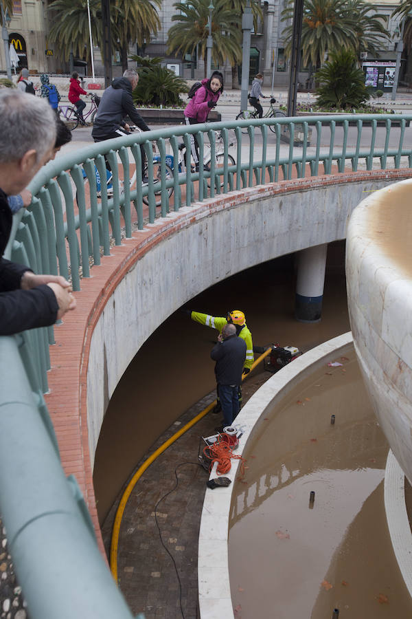 Así ha afectado la tromba de agua a Málaga capital