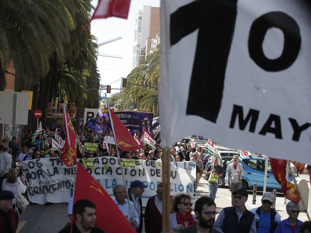 Las mejores fotos de la manifestación del 1 de mayo en Málaga