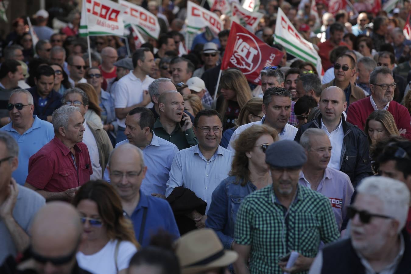 Las mejores fotos de la manifestación del 1 de mayo en Málaga