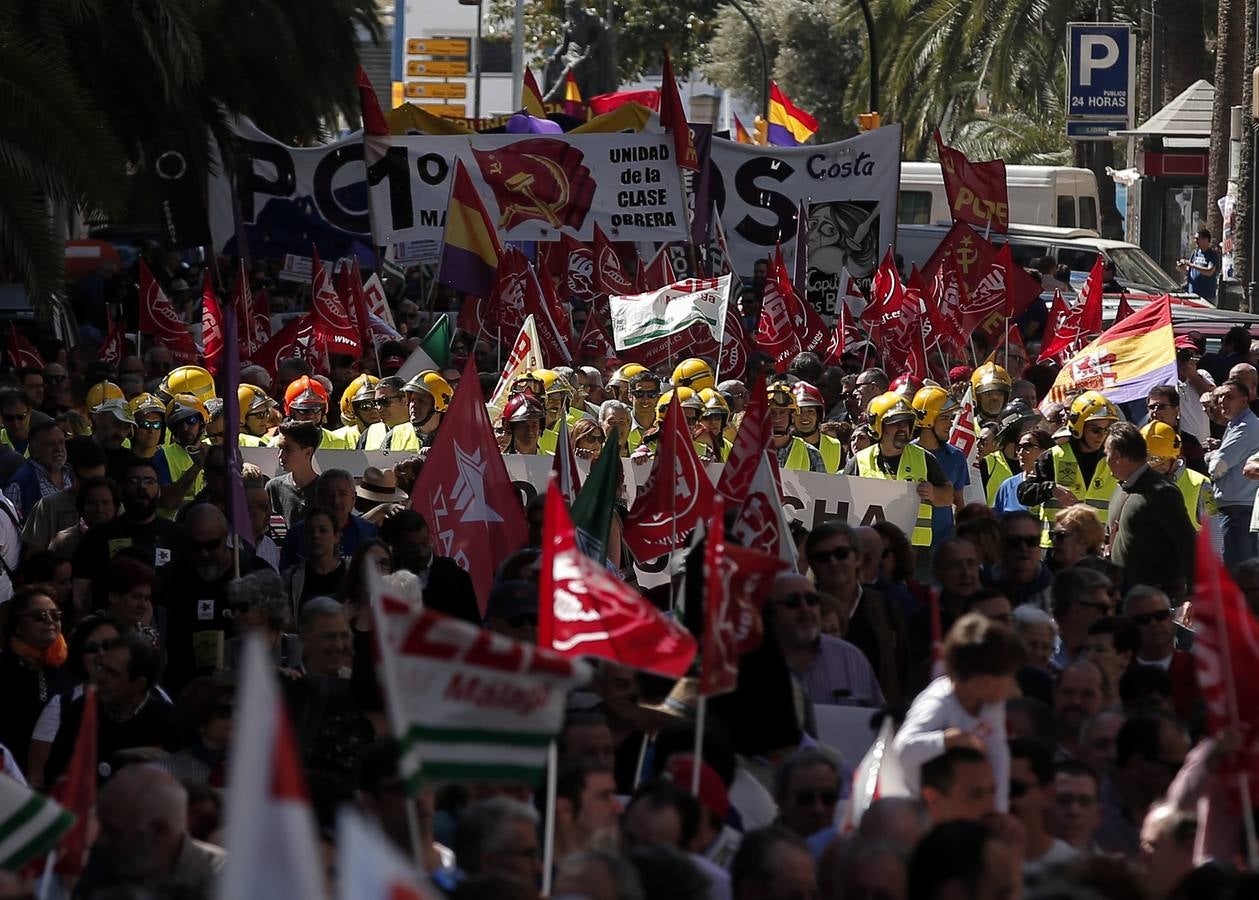 Las mejores fotos de la manifestación del 1 de mayo en Málaga