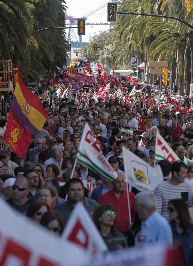 Las mejores fotos de la manifestación del 1 de mayo en Málaga