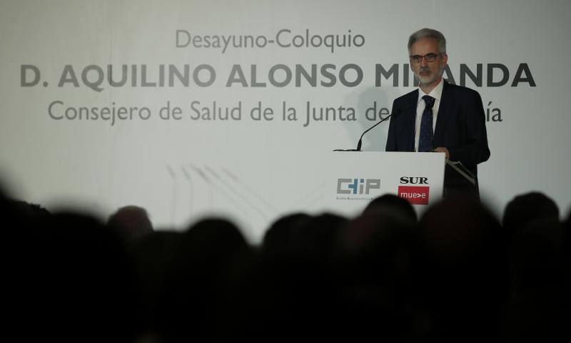 Fotos del coloquio con el consejero andaluz de Salud, Aquilino Alonso