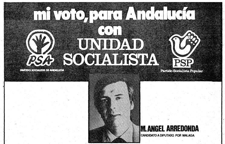 Anuncios electorales de la campaña del 15-J en Málaga