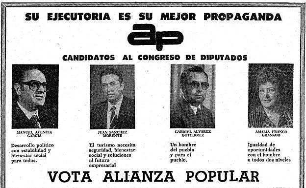 Imagen. Anuncioes electorales en Málaga en 1977