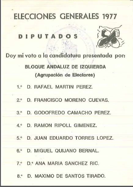 Así eran las candidaturas que se presentaron en Malaga a las elecciones del 15 de junio de 1977.